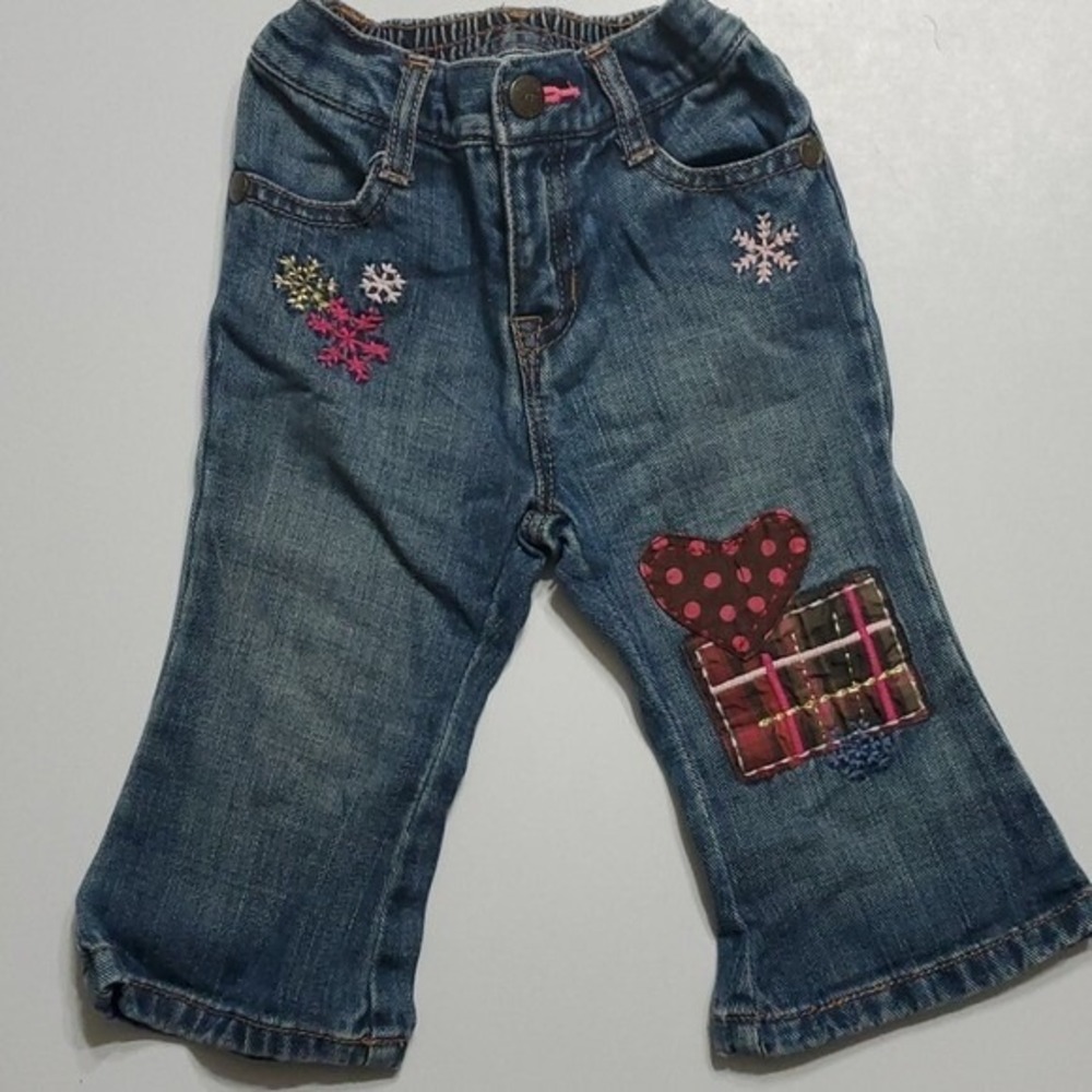 Baby Gap 12-18 months Jeans with pink patch